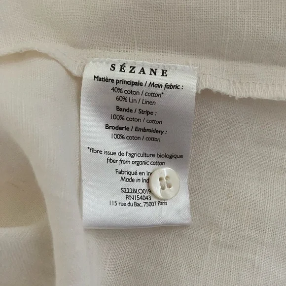 Sézane chemise megane in ficelle size 4 - Picture 9 of 9